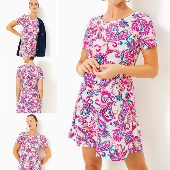 Lilly Pultizer Dresses & Skirts - LILLY PULITZER CODY SHORT SLEEVE DRESS XXL COCONUT - FLITTING ABOUT Excellent